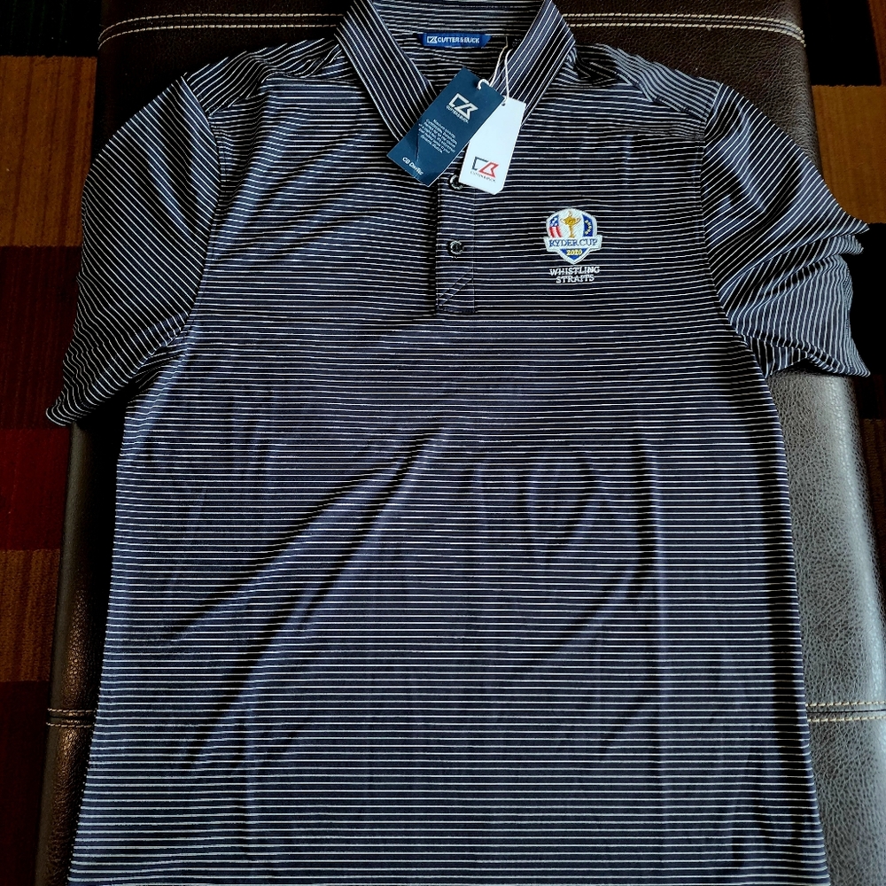 Men's Ryder Cup striped golf polo NWT